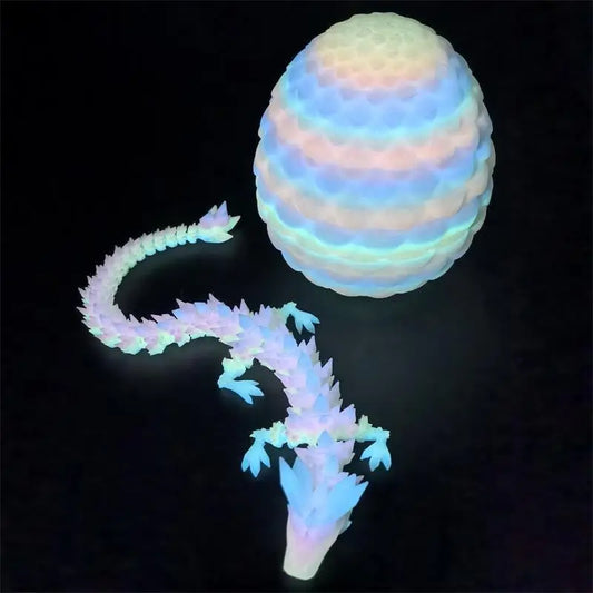 1/2PCS 3D Printed Dragon Egg with Full Articulated Dragon โ Movable Desktop Ornament & Kid Toy