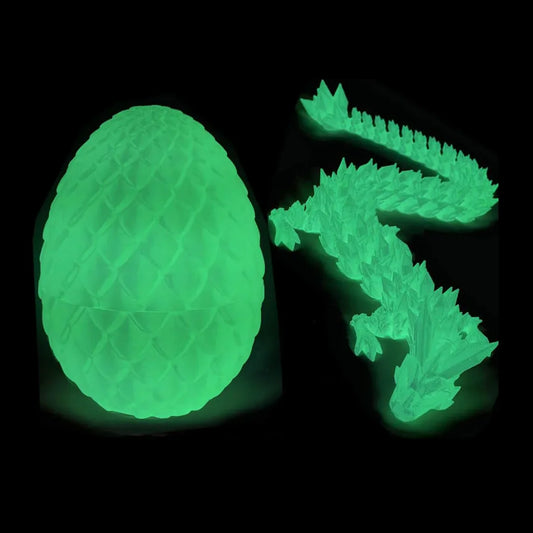 3D Printed Dragon Egg with Fully Articulated Dragon