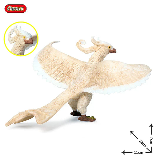 Oenux Simulation Big Size Chinese Mythological Dragon & Phoenix Model – Legendary Red Dragon & Phoenix Action Figures for Kids